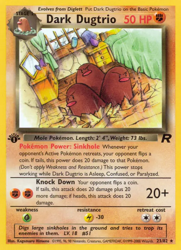 Dark Dugtrio Team Rocket 23/82 Rare