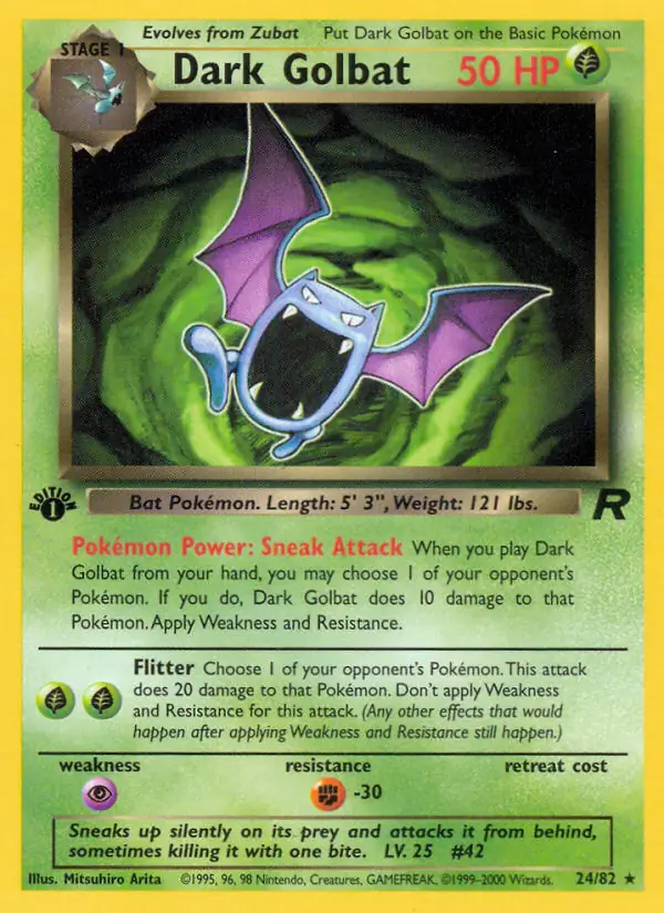 Dark Golbat Team Rocket 24/82 Rare