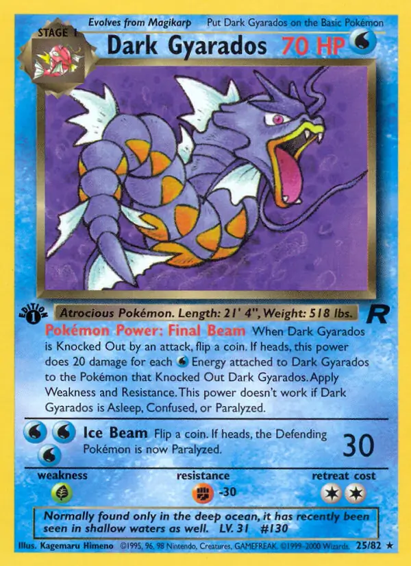 Dark Gyarados Team Rocket 25/82 Rare
