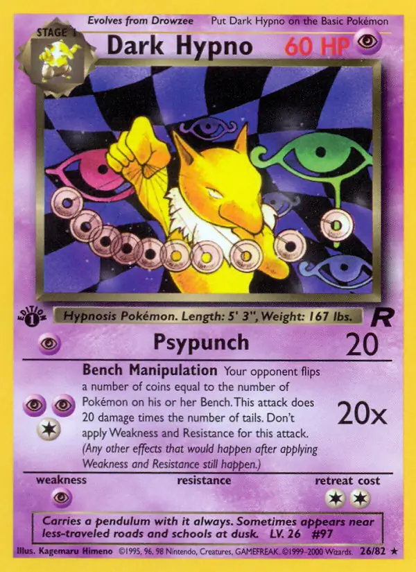 Dark Hypno Team Rocket 26/82 Rare