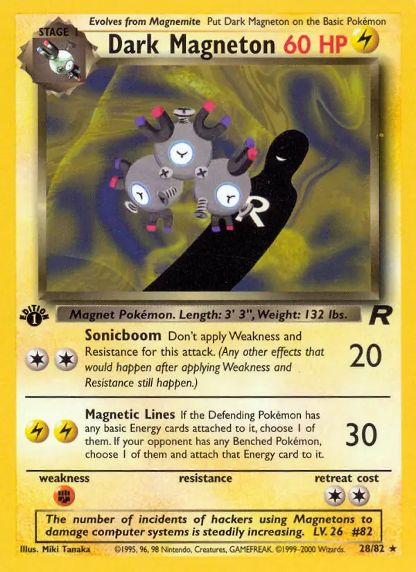Dark Magneton Team Rocket 28/82 Rare