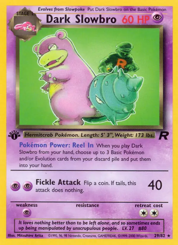 Dark Slowbro Team Rocket 29/82 Rare