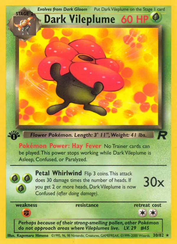Dark Vileplume Team Rocket 30/82 Rare
