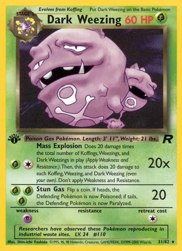 Dark Weezing Team Rocket 31/82 Rare