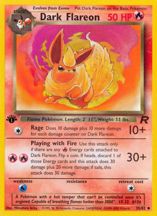 Dark Flareon Team Rocket 35/82 Uncommon