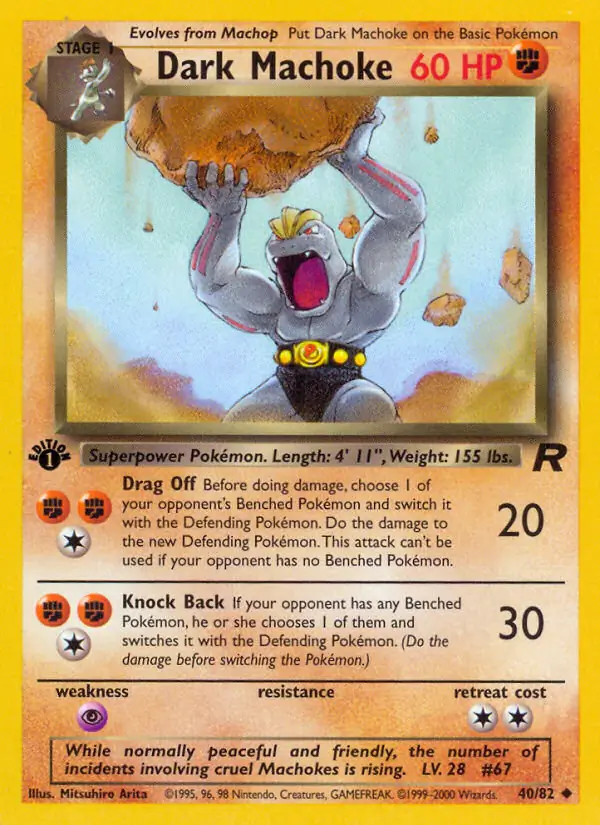 Dark Machoke Team Rocket 40/82 Uncommon