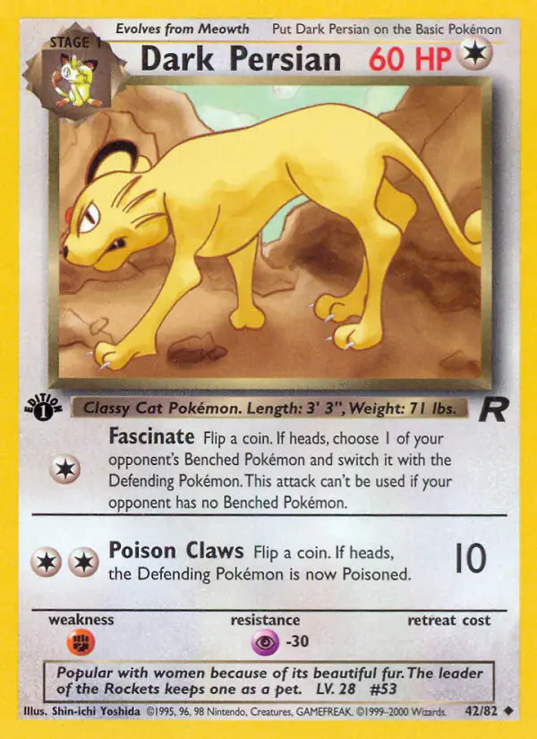 Dark Persian Team Rocket 42/82 Uncommon