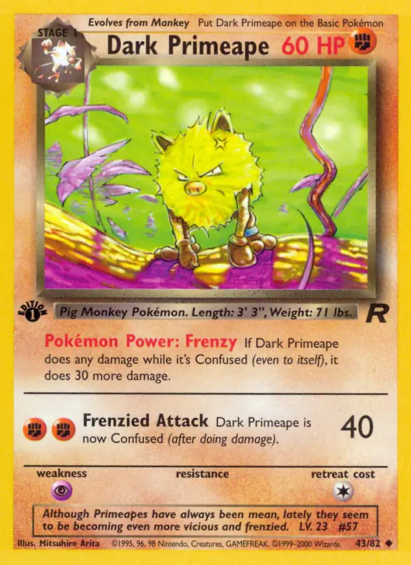 Dark Primeape Team Rocket 43/82 Uncommon