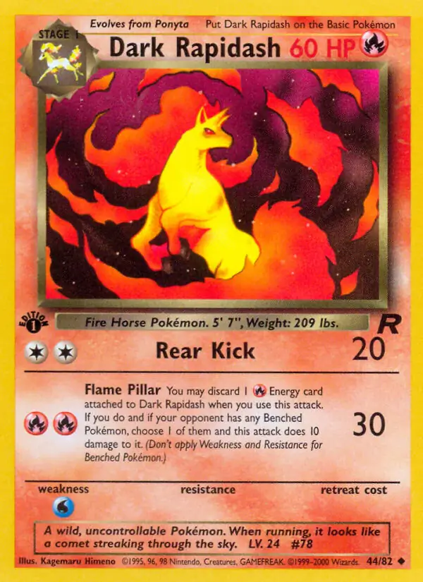 Dark Rapidash Team Rocket 44/82 Uncommon