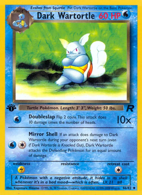 Dark Wartortle Team Rocket 46/82 Uncommon