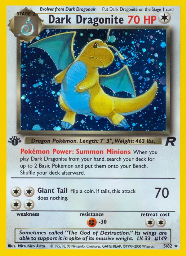 Dark Dragonite Team Rocket 5/82 Rare Holo