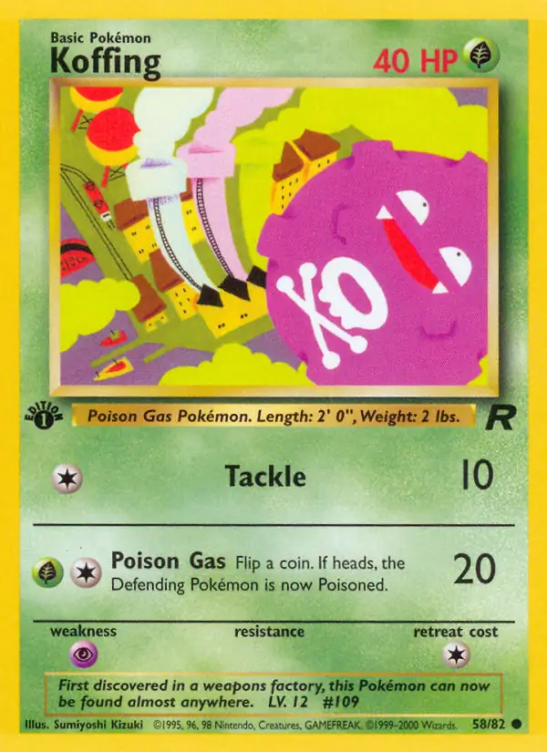 Koffing Team Rocket 58/82 Common