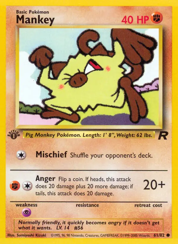 Mankey Team Rocket 61/82 Common
