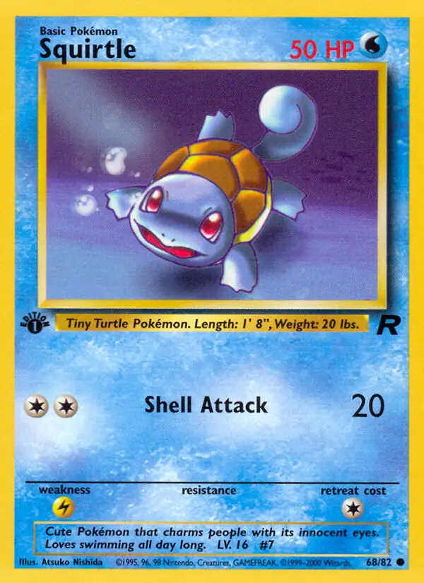 Squirtle Team Rocket 68/82 Common