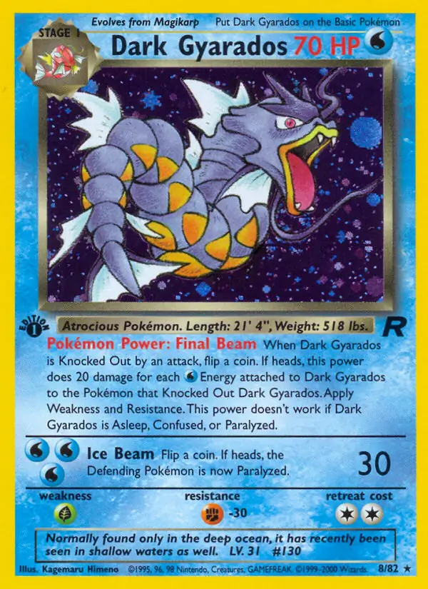 Dark Gyarados Team Rocket 8/82 Rare Holo