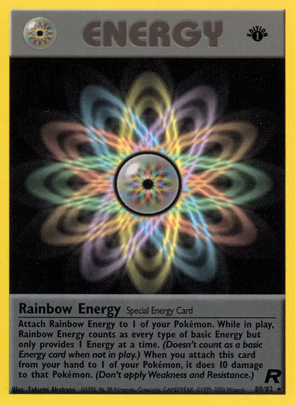 Rainbow Energy Team Rocket 80/82 Rare