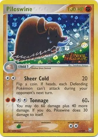 13/109 Piloswine TRR Rare Holo Reverse Holo