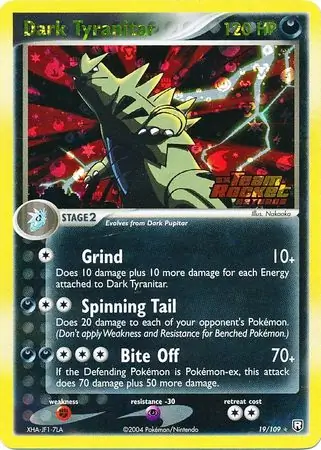 19/109 Dark Tyranitar TRR Rare Reverse Holo