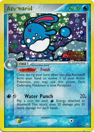 1/109 Azumarill TRR Rare Holo Reverse Holo
