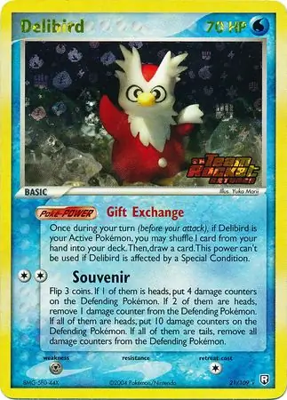 Delibird Team Rocket Returns 21/109 Rare Reverse Holo