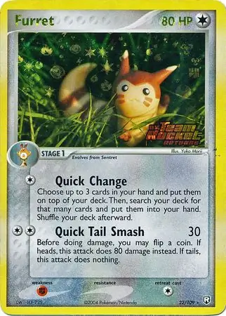 22/109 Furret TRR Rare Reverse Holo