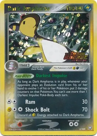 2/109 Dark Ampharos TRR Rare Holo Reverse Holo