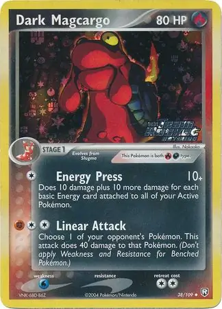 38/109 Dark Magcargo TRR Uncommon Reverse Holo