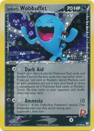 47/109 Rocket's Wobbuffet TRR Uncommon Reverse Holo