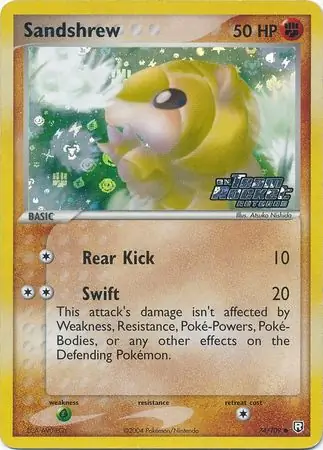 74/109 Sandshrew TRR Common Reverse Holo