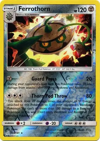 103/181 Ferrothorn TEU Rare Reverse Holo