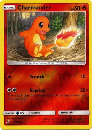 11/181 Charmander TEU Common Reverse Holo