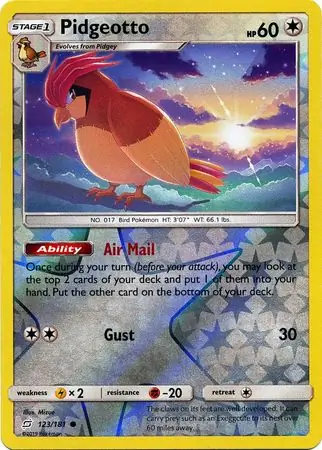 123/181 Pidgeotto TEU Common Reverse Holo