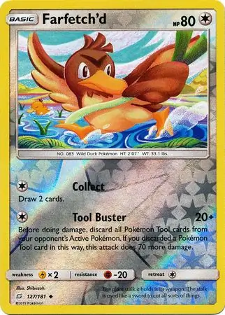127/181 Farfetch'd TEU Uncommon Reverse Holo