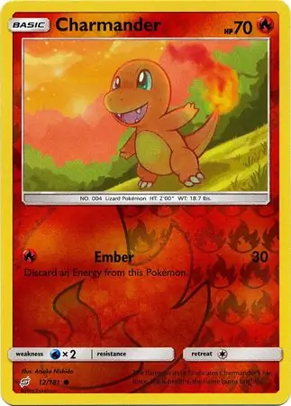 12/181 Charmander TEU Common Reverse Holo