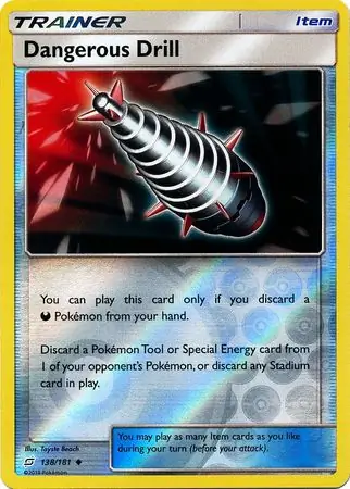 138/181 Dangerous Drill TEU Uncommon Reverse Holo