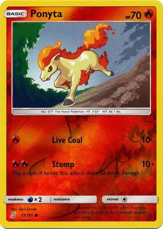17/181 Ponyta TEU Common Reverse Holo