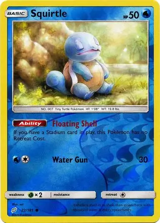 22/181 Squirtle TEU Common Reverse Holo