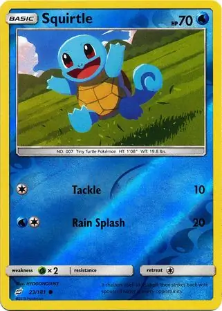 23/181 Squirtle TEU Common Reverse Holo