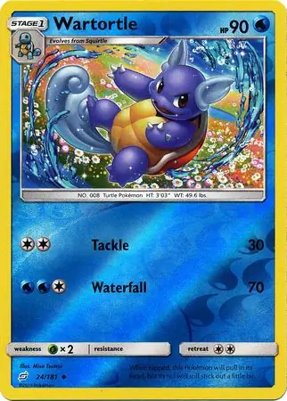 24/181 Wartortle TEU Uncommon Reverse Holo