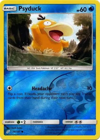 26/181 Psyduck TEU Common Reverse Holo