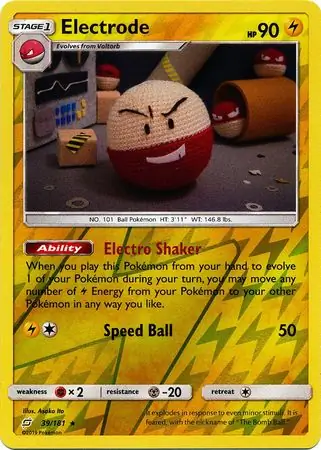39/181 Electrode TEU Rare Holo Reverse Holo