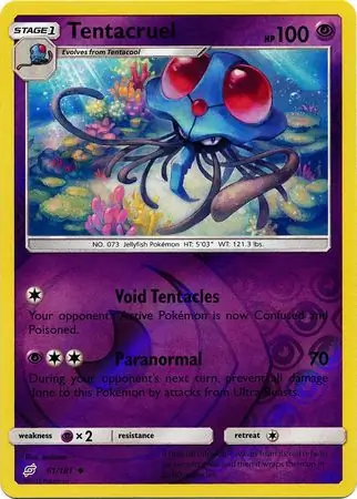 61/181 Tentacruel TEU Uncommon Reverse Holo