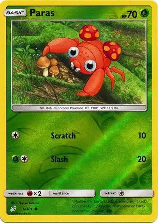 6/181 Paras TEU Common Reverse Holo