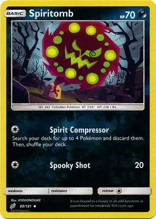 89/181 Spiritomb TEU Uncommon Reverse Holo