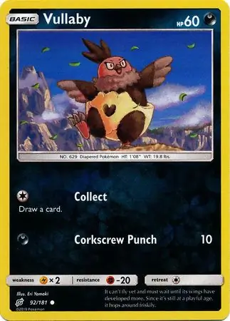 92/181 Vullaby TEU Common Reverse Holo