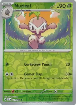 004/162 Nuzleaf TEF Common Reverse Holo