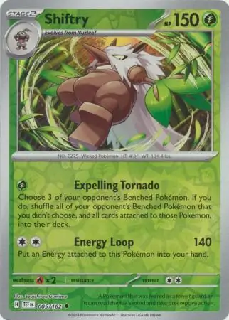 005/162 Shiftry TEF Uncommon Reverse Holo