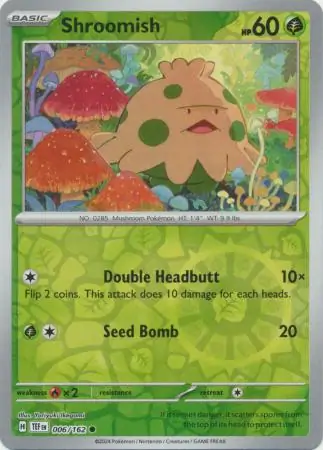 Shroomish Temporal Forces 006/162 Common Reverse Holo