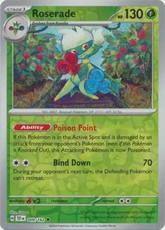 009/162 Roserade TEF Uncommon Reverse Holo