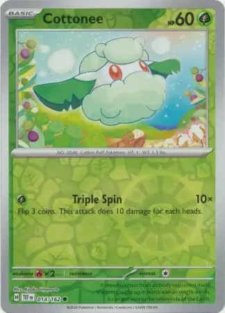 014/162 Cottonee TEF Common Reverse Holo